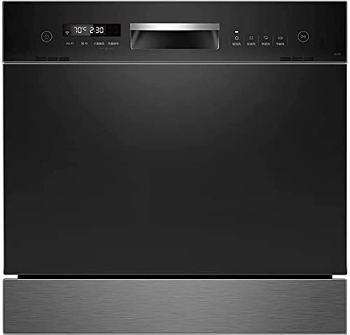 Built-in Dishwasher Handle Dishwasher 8 Place Settings 6 Wash Cycles with 5 Wash Cycles, 3D Cyclone Spray LED Display Baby Care Glass Fruit Wash