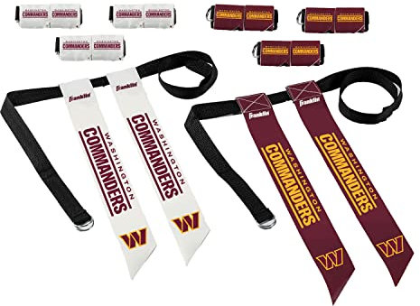 Franklin Sports NFL Team Flag- Football-Sets – Gürtel + Flaggen – Kinder + Erwachsene – passend für Taille bis zu 91,4 cm – NFL lizenziert