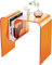 solaround Acryl Beistelltisch, Nachttisch Wohnzimmertisch Couchtisch, Tisch für Wohnzimmer Schlafzimmer (Orange)