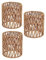 3x Boho Rattan Lampenschirm Hängelampe Stehlampe Papierlampenschirm Pendelleuchtenschirm Korblampen Hängend Laterne Tischleuchte Ersatzschirm Zubehör für Tischlampe Hängeleuchten Deckenlampe