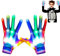 Probuk LED Handschuhe, Blinkt Bunte Rave Handschuhe für Erwachsene, 6 Blinkmodi LED Rave Light Finger Beleuchtung Leuchtendes Spielzeug für Geburtstag Disco Bar/Party/Tanzen/Weihnacht/Neujahr/Clubs