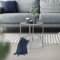 ML-Design Beistelltisch rund Ø46 x H51 cm, Grau, aus Metall, Couchtisch mit Stoffkorb & abnehmbarer Tablett, Sofatisch mit Korb als Stauraum, Modernes Design, Kleiner Tisch, Wohnzimmertisch Nachttisch