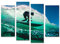 islandburner Bild auf Leinwand April Bali Indonesien Surfer Reiten Fass Welle Professionelle Surfen Große Welle Bilder Wandbilder Poster AHWB-4erP