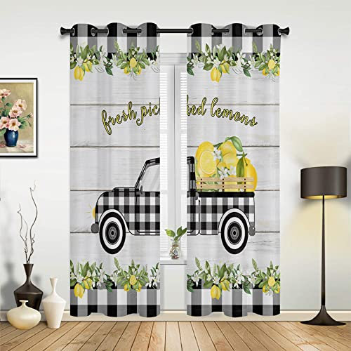 BOONGA LKW-Gitter Verdunkelungsvorhänge Holzbrett Blackout Vorhang mit Ösen Abdunkelnde Gardinen Wohnzimmer 2er Set für alle Fenster und Jahreszeiten, H 245 x B 132 cm