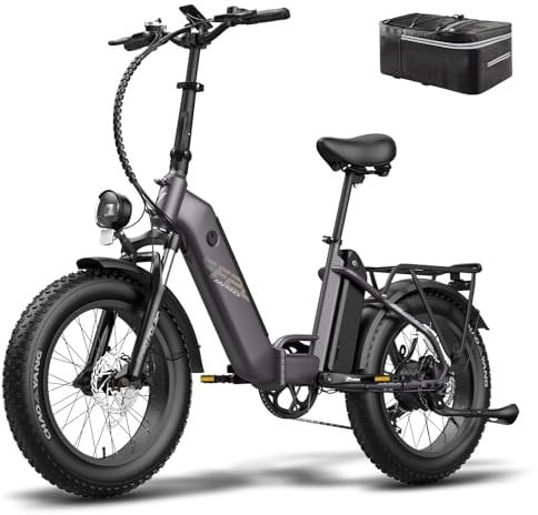 Fafrees Official Electric Bike, Folding E-Bike 48V 10.4Ah*2 Batteries, 160KM Range, FF20 Polar 20 x 4.0 Fat Tires Electric Bicycle for Adults, Aluminum Frame, 150KG Load, Free Helmet & Cover