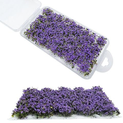 Woohome 32 PCS Modèle Arbres Gazon Lichen pour Feuillage, Viola Touffe d'herbe Statique Herbe Artificielle Modèle, Artificielles Mousse pour Le Chemin de Fer de Paysage de Train