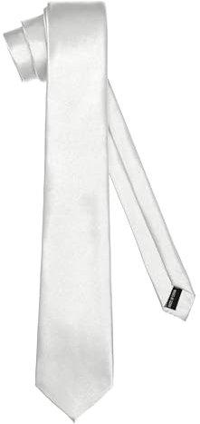 Ladeheid Klassische Herren Krawatte, glänzend, Perfekt für Büro & Festlichkeiten, Vielfältige Farben - Ideal für Geschäftsmeetings, Hochzeiten TMS-7 (150cm x 7cm, Silber)