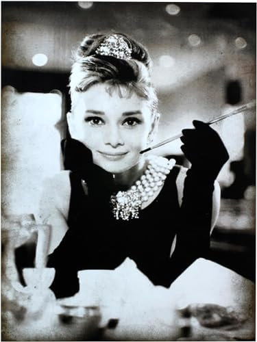 KUSTOM ART Wandposter Serie Star von Hollywood Audrey Hepburn, Kunstdruck auf beschichtetem Papier, 40 x 30 cm, ohne Rahmen