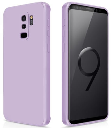 GiiYoon Hülle Kompatibel mit Samsung Galaxy S9 Plus, Hochwertiges Liquid Silicone Case, Rundumschutz Handyhülle, Kratzfestes Weiches Mikrofaserfutter- Lila