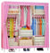 Dictstarst Schrank kleiderschrank stoffschrank mit kleiderstange stabil - 105x44x156cm, Camping Schrank mit Reißverschluss, faltschrank Geeignet für Flure, Keller, Schlafzimmer oder im Freien