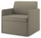 Divani Store Sessel, Einzelbett, 78 cm, Taupe, Einzelbett-Sessel mit Matratze 195 cm, platzsparend, für moderne Einrichtungen