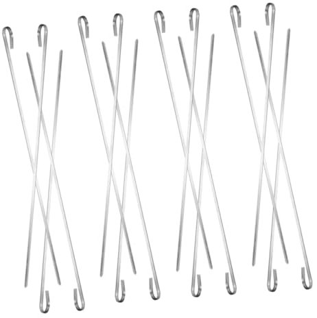 YARNOW 16 Pezzi Spiedini Barbecue Spiedini in Per Grigliare Spiedini Di Carne Alla Griglia Spiedini Di Gamberi Per Grigliare Spiedini Di Turco Piatti Acciaio Inossidabile