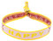 Selfmade Jewelry - Statement Festival Armband Stoff Armband Damen Stoffarmbänder in Pink für Festival Outfit Damen (HAPPY (Gelb-Rosa)