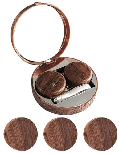 MYSUNBAR 3 Sets Contact Lens Case Dyed for Dark Eyes Cleaning Kit Lens Storage Set Contact Lens Twizzer Contact Lens Solution, multicoloured, Pocket organiser