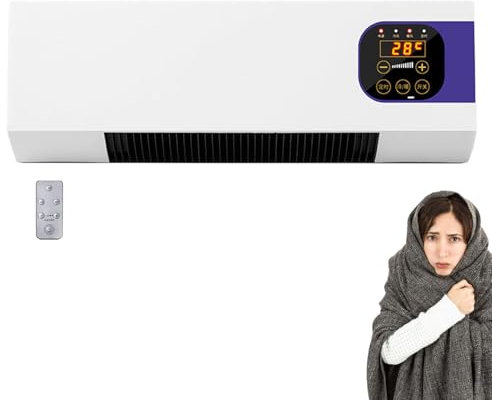 Climatiseur pour petite pièce, refroidisseur d'air mural | Climatiseurs muraux télécommandés 2000 W - Petit appareil électroménager à température réglable pour l'hiver, pour chambre à coucher, salon,