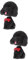 Hohopeti 2 STK Wackelkopf- -Ornament Bobblehead-welpe Kopf Hund Kopfschüttelndes Tier Armaturenbrett-bobbleheads Bobbleheads-Dashboard Karikatur Sturmtruppler Zittern Harz Black