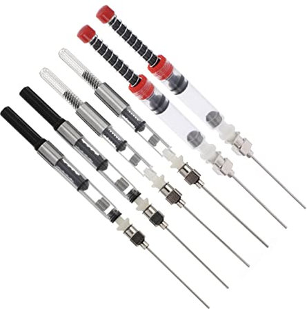 HONMEET 6stücke Tintenabsorber Für Füllfederhalter Einfärbehilfe Tintenfüllassistent Aus Rostfreiem Einfach Zu Reinigen Verbindungsstück Für Tintenapplikator-schnittstellen