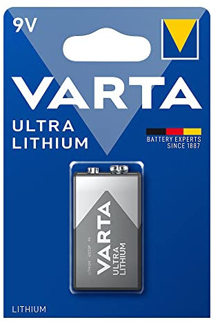 Batterie Ultra Lithium 9 V - 6LR61 (Blister 1 unité) 26,5 x 17,5 x 48,5 mm. Puissante et Durable, idéale pour Vos appareils électroniques. Assure Une Performance supérieure à Chaque Utilisation.
