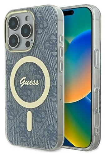 CG MOBILE Guess GUHMP16XH4STB Hülle für iPhone 16 Pro Max 6.9 Blau hardcase IML 4G