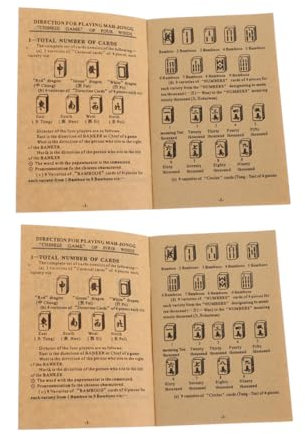 JOINPAYA 2stücke Mahjong Anleitung Buch Umfassendes Regelwerk Strategien Techniken Für Anfänger Und Fortgeschrittene Klar Gedrucktes Mahjong Spielbuch