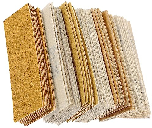 Generisch 60 Blatt beflocktes Schleifpapier verschiedene Körnungen 80/120/150/180/240/320 für die Holz- und Metallbearbeitung.