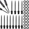 Steeldart Spitzen, 12 STK Dartspitzen Steel Stahlspitzen mit Gewinde, Metallspitze Steel Dartpfeile Spitzen, Steeldartspitzen, Steeldarts Spitzen für Dartpfeile Umrüsten Softdart, mit 20 Gummiringe