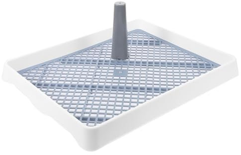 BUGUUYO Baño para Perros Interior Antideslizante Bandeja para Hacer Sus Necesidades Plástico Grande Resistente para Perros Pequeños y Grandes