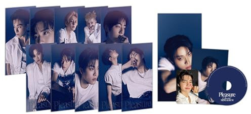 TREASURE - SPECIAL MINI ALBUM [PLEASURE] (BLUE Ver. / Random) Booklet + Postcard + CD + Selfie Photocards + Mini Poster + 4 Extra Photocards