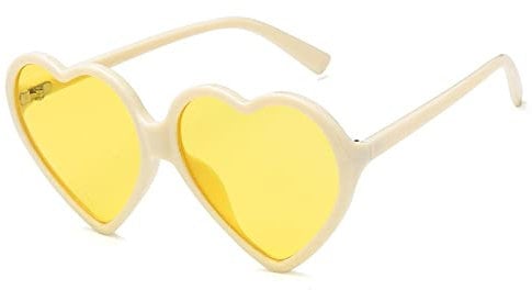 YIHANSS Love Heart Sunglasses Women Fashion cute sexy retro Cat Eye Vintage Sun Glasses red purple tea UV400 Lens female