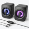OFFSIR Computer Speakers,RGB PC Speakers, USB Powered 3.5mm Aux Speaker for Desktop, PC, Laptop, Tablet - Small Computer Speakers | Clear Sound & 7-Color Dynamic Lighting