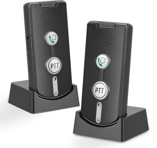 Interphone bidirectionnel 1000M, interphone vocal intelligent Interphone vocal bidirectionnel Interphone sans fil, interphone sans fil pour le bureau, la maison (noir)
