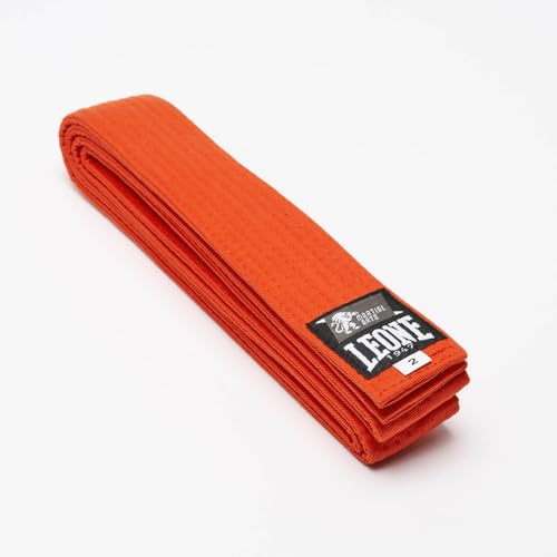 LEONE 1947 Cinturón Karategi Karate Unisex Adulto, Naranja, 3