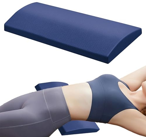 SUNOYA Lendenwirbelkissen, Memory Foam Lendenkissen, Ergonomisches Lordosekissen für Bett zur Druckentlastung und Schmerzlinderung Im Unteren Rücken, Rückenstütze, Blau