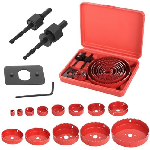 Peygre 17 Pz Kit Seghe a Tazza, per Legno, 19-127 mm