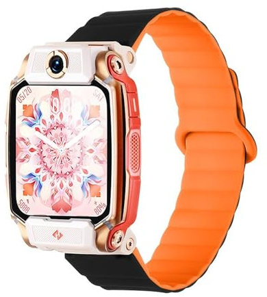 Wigento Magnetisches Silikon Armband für Imoo Watch Phone Series Two Color Design