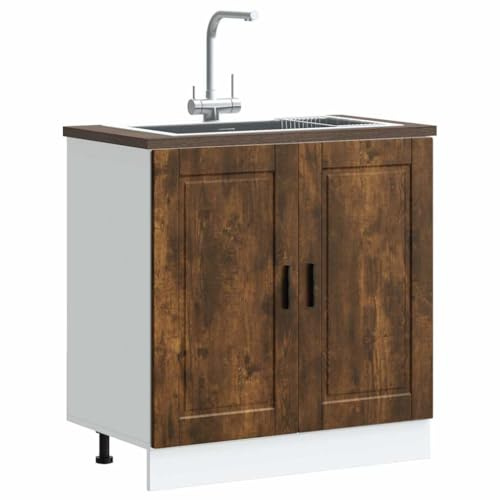 Mokuyary Porto - Armario para fregadero (80 x 46 x 81,5 cm, 80 x 46 x 81,5 cm, 1 armario bajo (2 puertas)