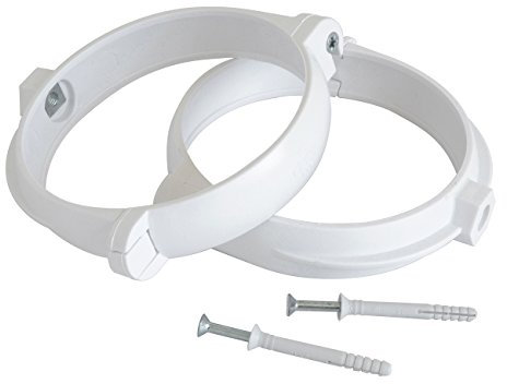 La Ventilazione STV2100B STV2100B-Y-2 abrazaderas para tubo de ventilación canalizada, Color blanco, ø 100 mm