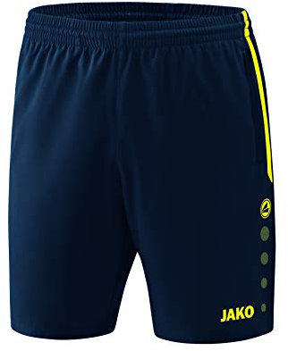 JAKO Kinder Shorts Competition 2.0, Marine/Neongelb, 128