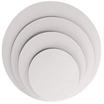 YBCPACK 24Pcs Cake Boards (White) 6’’,8”, 10”,12” (Each Size 6)- Cardboard Round Cake Circle Base for Cake, Pizza