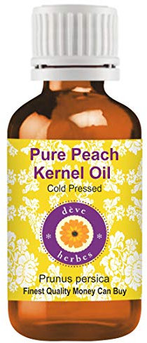 Deve Herbes - Olio di noccioli di pesca puro (Prunus Persica), 100% naturale, qualità terapeutica, pressato a freddo 10ml