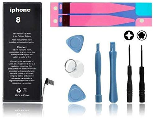 Batterie Compatible iphone 8 avec adhésif et kit Outil qualité Origine (1821 mAh)