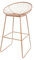 WLABCD Bar Stools Nordic Bar Stool Bar Chair Wrought Iron Stool Modern Minimalist Casual Metal Chair Gold and Rose Gold Fashion/Rose Gold / 72