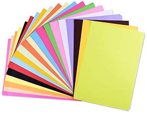 300 Blatt Verdicken Buntpapier Farbigen A4 Kopierpapier Papier,20 Farben, farbiges Kunstdruckpapier für DIY Kunst Handwerk (20 * 30cm) (70g/m²)