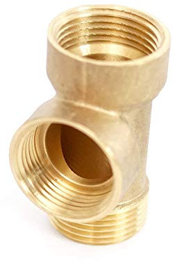 3-Wege-Verteiler aus Messing DN25 1 für Druckschalter Manometer Hauswasserwerk Trockenlaufschutz