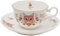 123Arts Ceramic Cat and Flower Coffee Mug Teacup Set with Saucer
