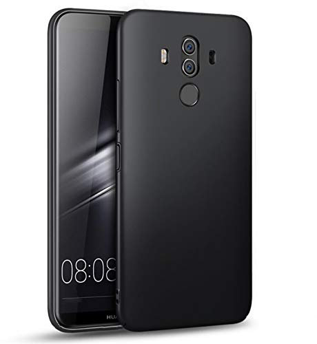 Verco Kompatibel mit Huawei Mate 10 Pro Hülle, Matte Rückschale Schutzhülle für Mate 10 Pro Case Silikon Handyhülle - Schwarz