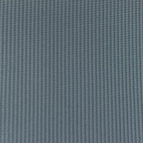 Waffel-Jersey-Snoozy-150 cm breit-100 cm Schritte-Meterware-97 Prozent Baumwolle-3 Prozent Elasthan-300 g/qm (Altblau-654)
