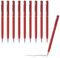 sin4sey 10er Set Kugelschreiber - schlankes Design - edler Aluminium Kugelschreiber (Rot)
