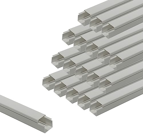 Kabelkanal Installationskanal weiß selbstklebend schraubbar Kabelleiste PVC 18m / 16 x 16 mm K3