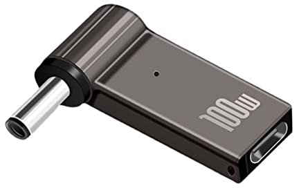 Bolwins D01S USB C auf DC 4.5x3.0mm Adapter für Dell Laptop – PD-kompatibler Konverter, 100W, nur für 18–20V USB-C Ladegeräte, Typ C auf DC Ladekabel (1 Stück)